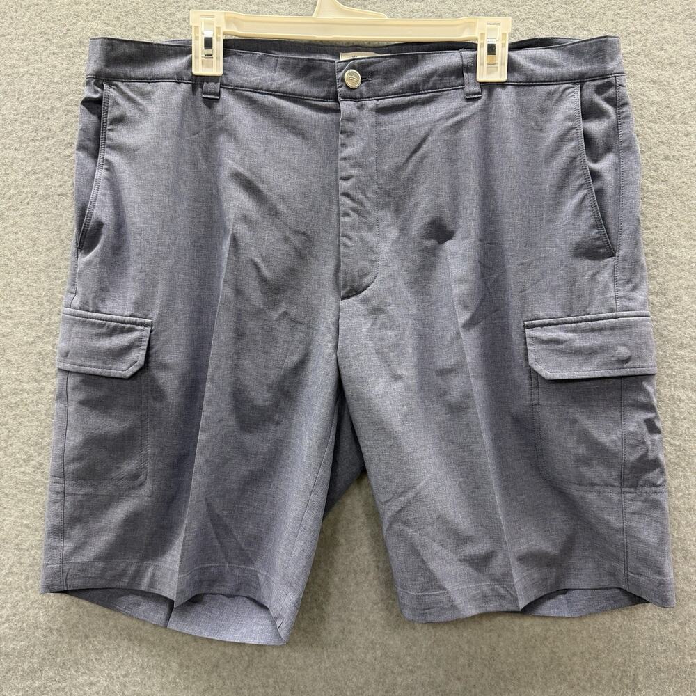 Peter Millar Salem Shorts Mens 38 Blue Performance Golf Stretch Tech Quick Dry